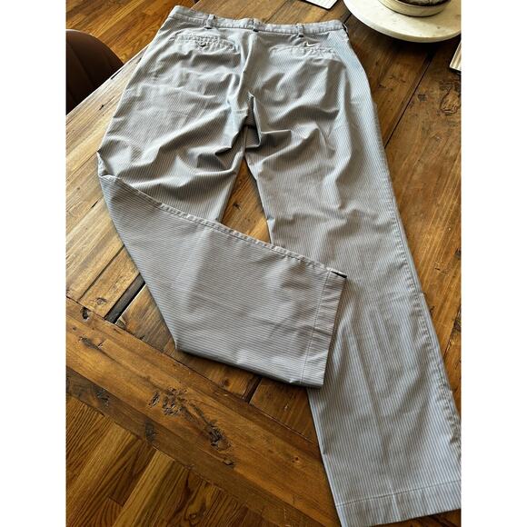 Nike Golf Dri Fit Pants Men’s Size 35 X 32 Striped Athletic Stretch Preppy Club - Picture 12 of 15